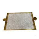 Ver imagem 1 de Bandeja Decorativa de Acrílico e Metal Dourado P