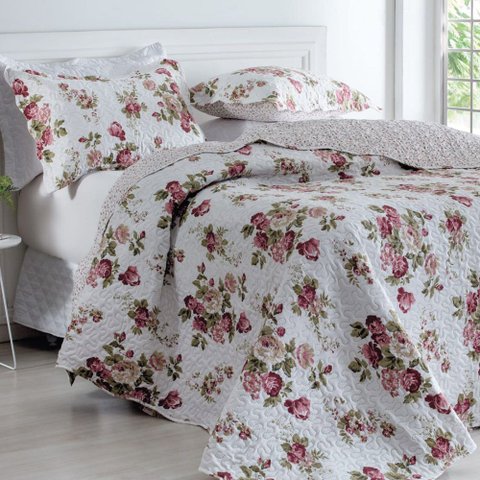 Kit Cobre Leito Colcha King Boutex Dupla Face - Florença