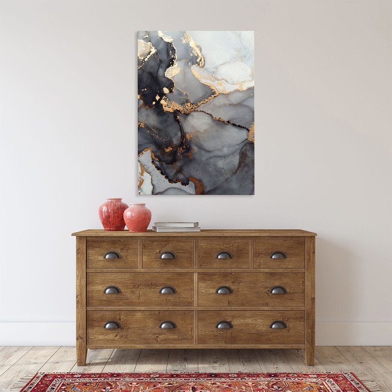 Quadro Decorativo Tela Canvas Abstrato Gray Smoke - 200x100 Cm - 5