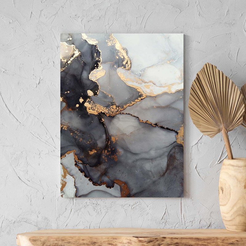 Quadro Decorativo Tela Canvas Abstrato Gray Smoke - 200x100 Cm - 1