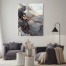 Quadro Decorativo Tela Canvas Abstrato Gray Smoke - 200x100 Cm - 2