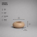 Ver imagem 3 de Cachepot Redondo Pequeno Espelhado Vaso Decorativo de Cerâmica para Sala e Mesa Dunas