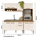 Ver imagem 4 de Cozinha Completa Modulada Aurora 1,84 m 3 Peças com Torre Quente