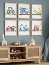 Ver imagem 1 de Kit 6 Quadros Decorativos Infantil Carros No1