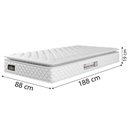 Ver imagem 4 de Cama Box Solteiro Colchão Espuma D33 Pillow Top New Millenium 88x188x57cm Branco Hellen – Suporta
