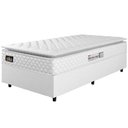 Ver imagem 1 de Cama Box Solteiro Colchão Espuma D33 Pillow Top New Millenium 88x188x57cm Branco Hellen – Suporta