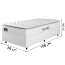 Ver imagem 3 de Cama Box Solteiro Colchão Espuma D33 Pillow Top New Millenium 88x188x57cm Branco Hellen – Suporta