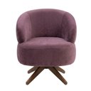 Ver imagem 5 de Poltrona Decorativa Chair Veludo Lavanda Premium Giratória Sala Dekorien