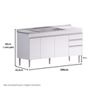 Ver imagem 4 de Gabinete de Pia Libra 144cm