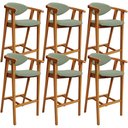 Ver imagem 1 de Kit 06 Banquetas Alta para Cozinha Bancada Bar Sala de Jantar Fixa Cecília L02 Bouclê Oliva - Lyam