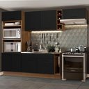 Ver imagem 2 de Cozinha Completa Madesa Agata Armário e Balcão Rustico Preto