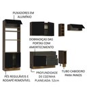 Ver imagem 5 de Cozinha Completa Madesa Agata Armário e Balcão Rustico Preto