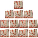 Ver imagem 1 de Bolsa Ecobag Kit 12 Uni Sacola de Ombro Reutilizavel Mercado Compras Dobravel Retornavel Multiuso