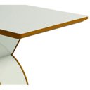 Ver imagem 6 de Mesa de Jantar 6 Lugares Retangular Tampo de Vidro Genova Pinho/Off White Yescasa