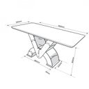 Ver imagem 5 de Mesa de Jantar 6 Lugares Retangular Tampo de Vidro Genova Yescasa