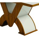 Ver imagem 5 de Mesa de Jantar 6 Lugares Retangular Tampo de Vidro Genova Pinho/Off White Yescasa