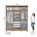 Ver imagem 4 de Guarda Roupa Casal 6 Portas 3 Gavetas Cover Henn