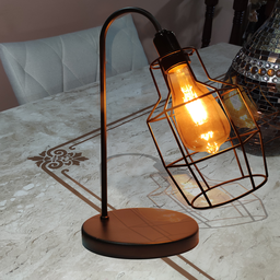 Abajur de Quarto Luminária Industrial Aramado Granada Preta - 3