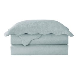 Colcha King Mandi Camesa 260x280cm 3 Peças Azul - 3