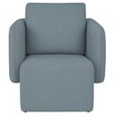 Ver imagem 4 de Poltrona Decorativa Sala de Estar Duna Bouclé Azul Claro - Nexta Casa