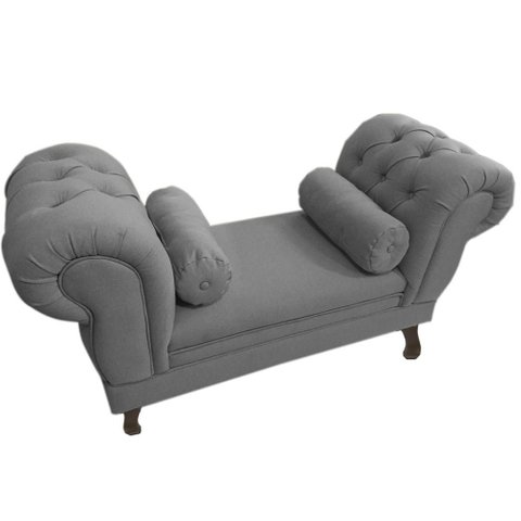Recamier Grécia 160x50 Suede Cinza - Dominic Decor Grecia