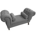 Ver imagem 1 de Recamier Grécia 160x50 Suede Cinza - Dominic Decor Grecia