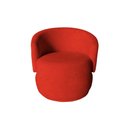 Ver imagem 1 de Poltrona Decorativa Beatriz Orgânica Couro Vermelho