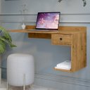 Ver imagem 4 de Escrivaninha Suspensa Notbook Gaveta Luxo Freijó - Comprar Moveis em Casa