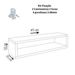 Nicho Suporte Vazado Xbox em Mdf Natural [f031] - 8