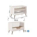 Ver imagem 4 de Jogo de Quarto Lunna Completo com Roupeiro, Cômoda, Berço e Colchão Branco Peternella