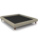 Ver imagem 1 de Cama Casal Pés de Madeira 156cm Otto P05 Linho Bege