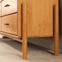 Ver imagem 7 de Cômoda Horizontal 6 Gavetas 160 cm Pés Cilíndricos Escandinavo Madeira Freijó Mona