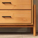 Ver mais imagens de Cômoda Horizontal 6 Gavetas 160 cm Pés Cilíndricos Escandinavo Madeira Freijó Mona