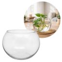 Ver imagem 6 de Jogo 2 Vasos de Vidro Redondo Tipo Aquário 2,2 Litros Decorativo Arranjos e Terrários