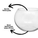 Ver imagem 4 de Jogo 2 Vasos de Vidro Redondo Tipo Aquário 2,2 Litros Decorativo Arranjos e Terrários