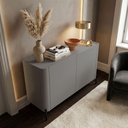 Ver imagem 1 de Balcão Buffet Bend 2 Portas MDF 98,5cm Grigio com Preto Casa Lar Shop