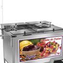 Ver imagem 2 de Carrinho 2 em 1 Cefaz Salada de Frutas e Açaí Luxo Inox Rodas Pneumáticas e Guarda Sol L18p/gs