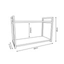 Ver imagem 3 de Nicho Industrial 2 Prateleiras Maldivas Ferro Preto Tampo Amêndoa 80cm