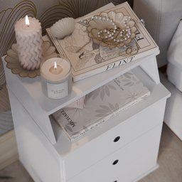 Kit 2 Mesa de Cabeceira Luxo 1 New - Matriz Cor:branco - 6