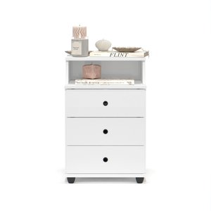 Kit 2 Mesa de Cabeceira Luxo 1 New - Matriz Cor:branco