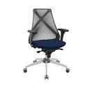 Ver imagem 1 de Cadeira Escritório Ergonômica Bix X+ Braços Regulavies Cor:azul Marinho com Preto