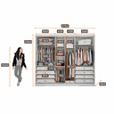 Ver imagem 5 de Guarda Roupa Casal 100% Mdf 6 Portas 8 Gavetas - Livorno-branco - Móveis Novo Horizonte