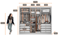 Ver imagem 5 de Guarda Roupa Casal 100% Mdf 6 Portas 8 Gavetas - Livorno-branco - Móveis Novo Horizonte
