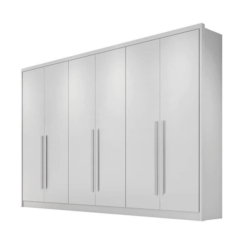 Guarda Roupa Casal 100% Mdf 6 Portas 8 Gavetas - Livorno-branco - Móveis Novo Horizonte - 3