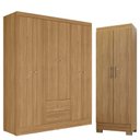 Ver imagem 1 de Guarda Roupa Casal Versa 6 Portas com Armário Multiuso Luna Freijó Fosco - Kits Paraná