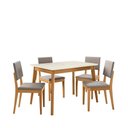 Ver imagem 1 de Conjunto Sala de Jantar Nara Kappesberg em Madeira Maciça com 4 Cadeiras