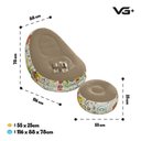 Ver imagem 5 de Poltrona Inflável Super Lounge Grafite com Puff Aveludado Vg Plus Marrom