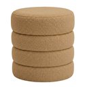 Ver imagem 2 de Puff Decorativo Redondo Mid Bouclé Camel - Nexta Casa
