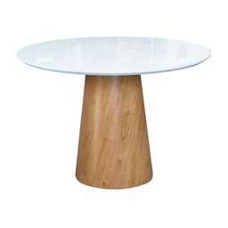 Mesas de Jantar Cone Cor Branco Diâmetro 1,20m - 1