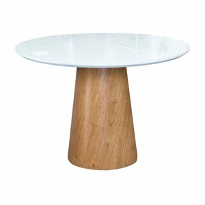 Mesas de Jantar Cone Cor Branco Diâmetro 1,20m